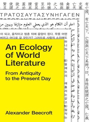 cover image of An Ecology of World Literature